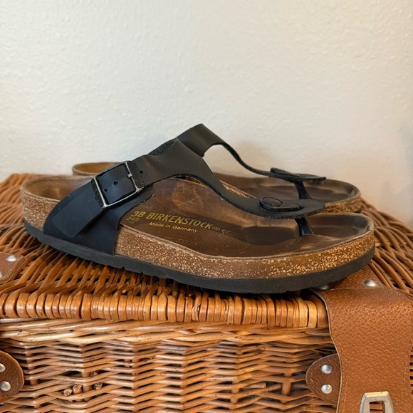 Birkenstock Gizeh Women's Slip On Sandals Black EU 38 US 7 Comfort Beach Beach - Picture 1 of 8